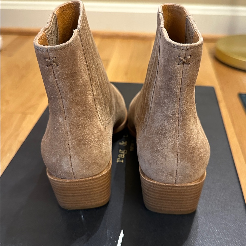 rag & bone Rover Camel Suede Bootie - Picture 7 of 9